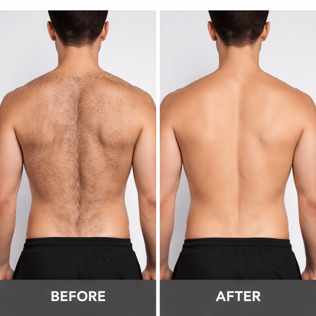 Male Back LHR Before After Image